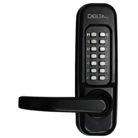 Lockey Keyless Heavy Duty Passage Lever Panic Trim Jet Black 115P-JB